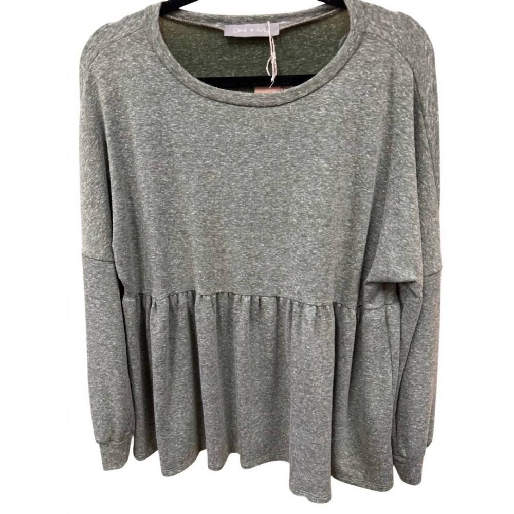 NEW PIXI + IVY women's babydoll tee in green